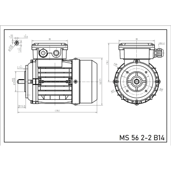 Silnik elektryczny 0,12kW 2800 obr/min. 56 B14